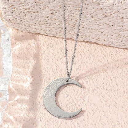 Men And Women Simple Arabic Moon Necklace