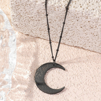 Men And Women Simple Arabic Moon Necklace