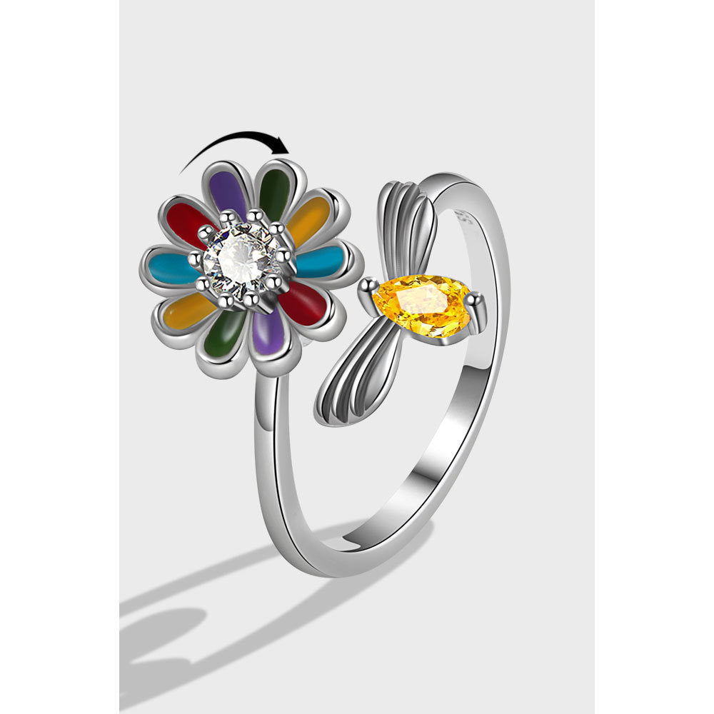 Bee Honey Picking Spinning Ring Women